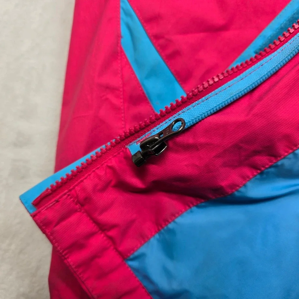 LLBean Systems Jacket Kids Girls‎ Large 14-16 Pink Blue Waterproof Hooded Ski